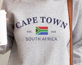 Cape Town South Africa Crewneck Sweatshirt, Travel Souvenir Pullover