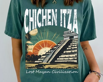 Chichen Itza Tshirt Gift Tee, Mexico Seven Wonders of the World
