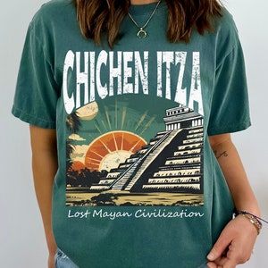 Chichen Itza Tshirt Gift Tee, Mexico Seven Wonders of the World