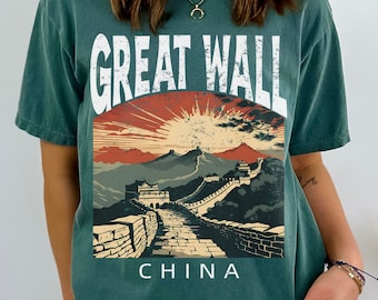 90s Vintage Great Wall of China T Shirt / Travel Locale Souvenir 