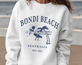Bondi Beach Sweatshirt, Womens Sydney Australia Training Pullover Sweater Crewneck, Unisex Australia Gift