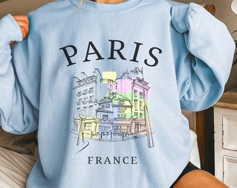 Sudadera de cuello redondo de París, Francia, regalo