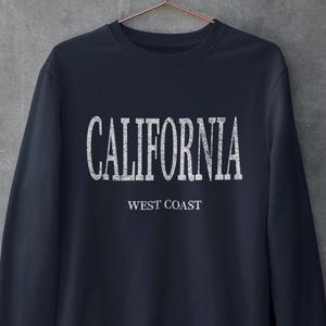 California West Coast Crewneck Sweatshirt, Trendy Beach Pullover Gift, California State, California Hometown Crewneck