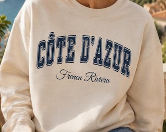 Französisches Riviera Sweatshirt, Côte d’Azur Reiseandenken