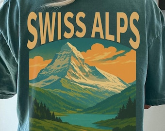 Schweizer Alpen Comfort Colors® T-Shirt, Schweiz-Reise-Souvenir