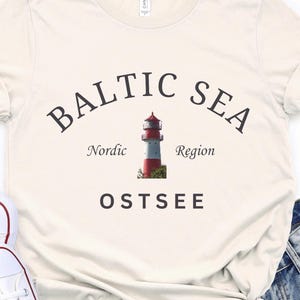 Baltic Sea Lighthouse Tshirt Gifts, Germany Beach Nordic Region Tee Souvenir