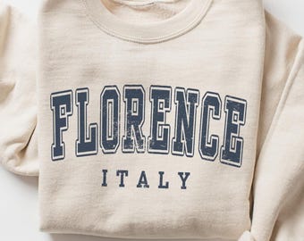 Florence Italy Crewneck Sweatshirt, Firenze Travel Souvenir Pullover