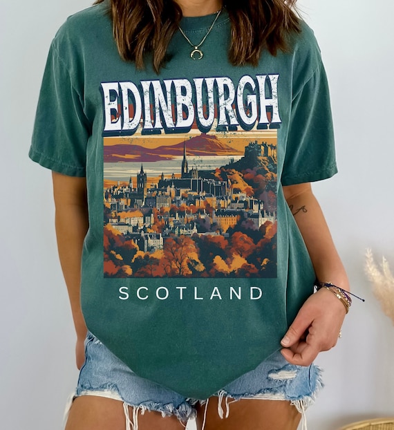 Edinburgh Scotland T-Shirt | Vintage Scottish Capital Tee Edinburgh Scotland T-Shirt | Vintage Scottish Capital Tee