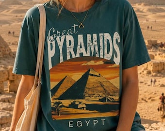 Great Pyramids Egypt T-shirt, Seven Wonders of the World