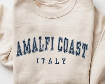 Amalfi Küste Italien Strand Rundhals Sweatshirt Geschenk