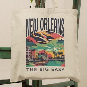 New Orleans Louisiana Tote Bag Gift Carryall, The Big Easy