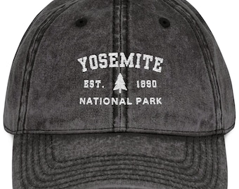Yosemite National Park Embroidered Hat, California Adventure Dad Cap