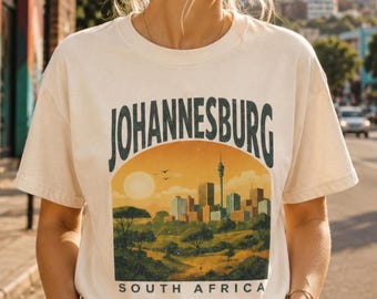 Camiseta de viagem para Joanesburgo, África do Sul