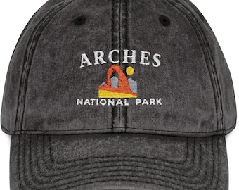 Gorra bordada del Parque Nacional Arches, gorra de viaje de Utah