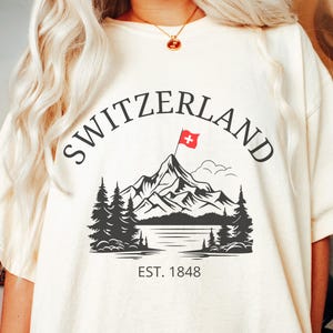 Switzerland Tee Shirt, Swiss Alps Tshirt Gift