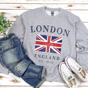 Vintage brittisk flagga London tröja: England Storbritannien tröja bild 6