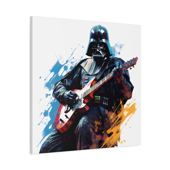 Darth Vade Guitar Art Print on Stretched Canvas - Matte Canvas