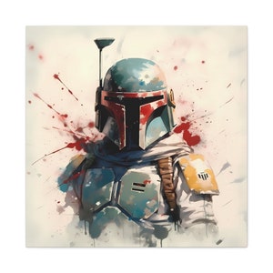 Boba Fett Fan Art Print on Stretched Canvas - Matte Canvas, Stretched, 1.25&quot;