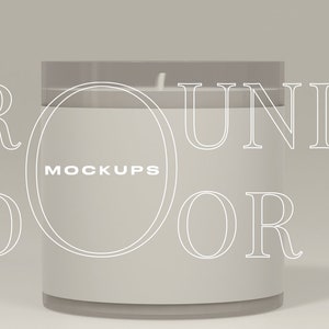 1:1 Candle Label Mockup, Candle Mockup, Jar Candle Mockup, PSD Mockup, Clear Jar Candle, standard label mockup, label mockup