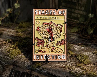 Last of Us Inspired Infected Pin, Zombie Horror Enamel Pin, Gamer Fan Gift, Survival Horror Pin, Clicker Inspired Pin, Gaming Accessory