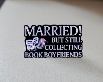 Book Boyfriend Enamel Pin | Romantasy Reader Accessory | Book Lover Gift