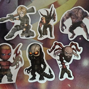 Resident Evil sticker set Leon and bosses