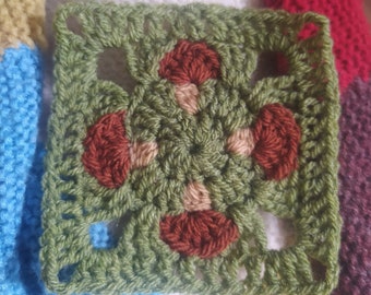 mushroom square crochet pattern