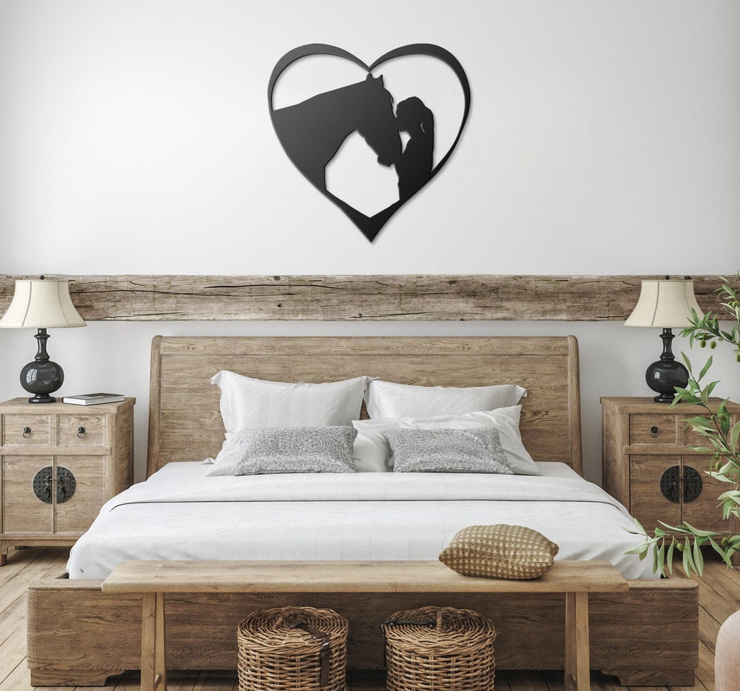 Girl and His Horse Metal Sign, Cowgirl Metal Wall Art, Cowgirl Horse