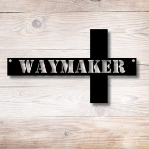WayMaker Metal Wall Decor, Religious Metal Wall Art, Christian Gift, Christian Sign, Scripture Wall Decor, Religious Decor, Metal Cross