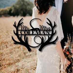 Mr and Mrs Metal Wall Art, Couples Gift, Personalized Wedding Decor ...