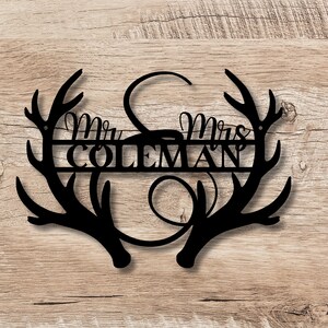 Mr and Mrs Metal Wall Art, Couples Gift, Personalized Wedding Decor ...