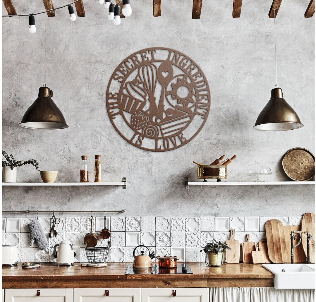 The Secret Kitchen Metal Wall Art Sign Kitchen Decor Kitchen Etsy