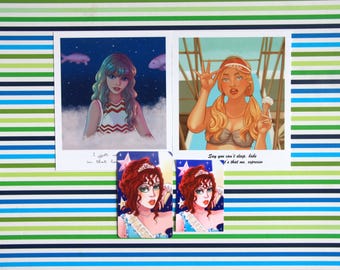 Polaroid photocard Taylor Sabrina y Chappell