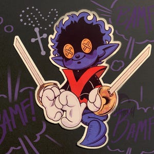 Mutxnts Glossy Sticker: Waterproof Vinyl Plushie (3x3)