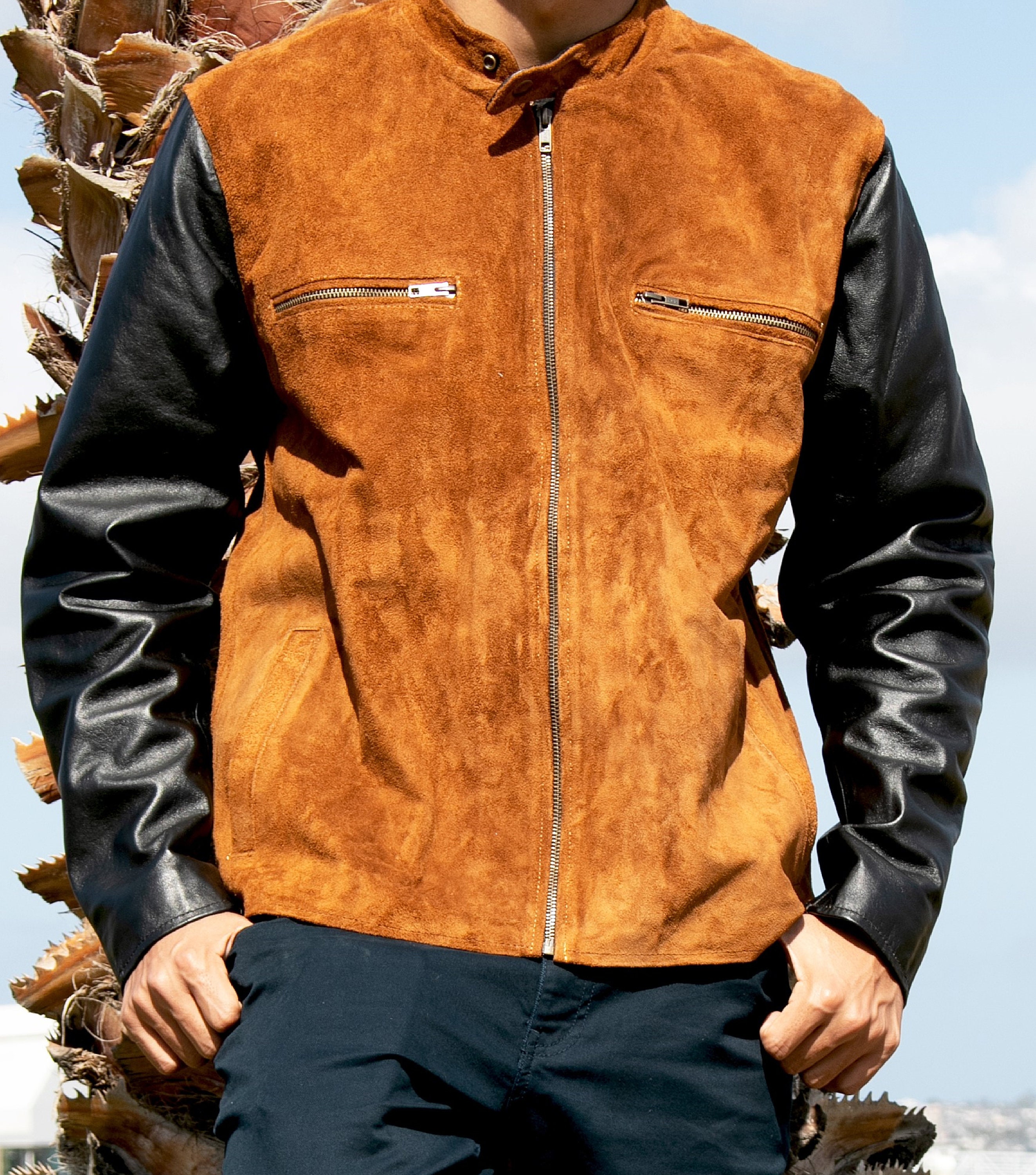 Men's Leather Jacket Leather Jacket for Men Suede - Etsy