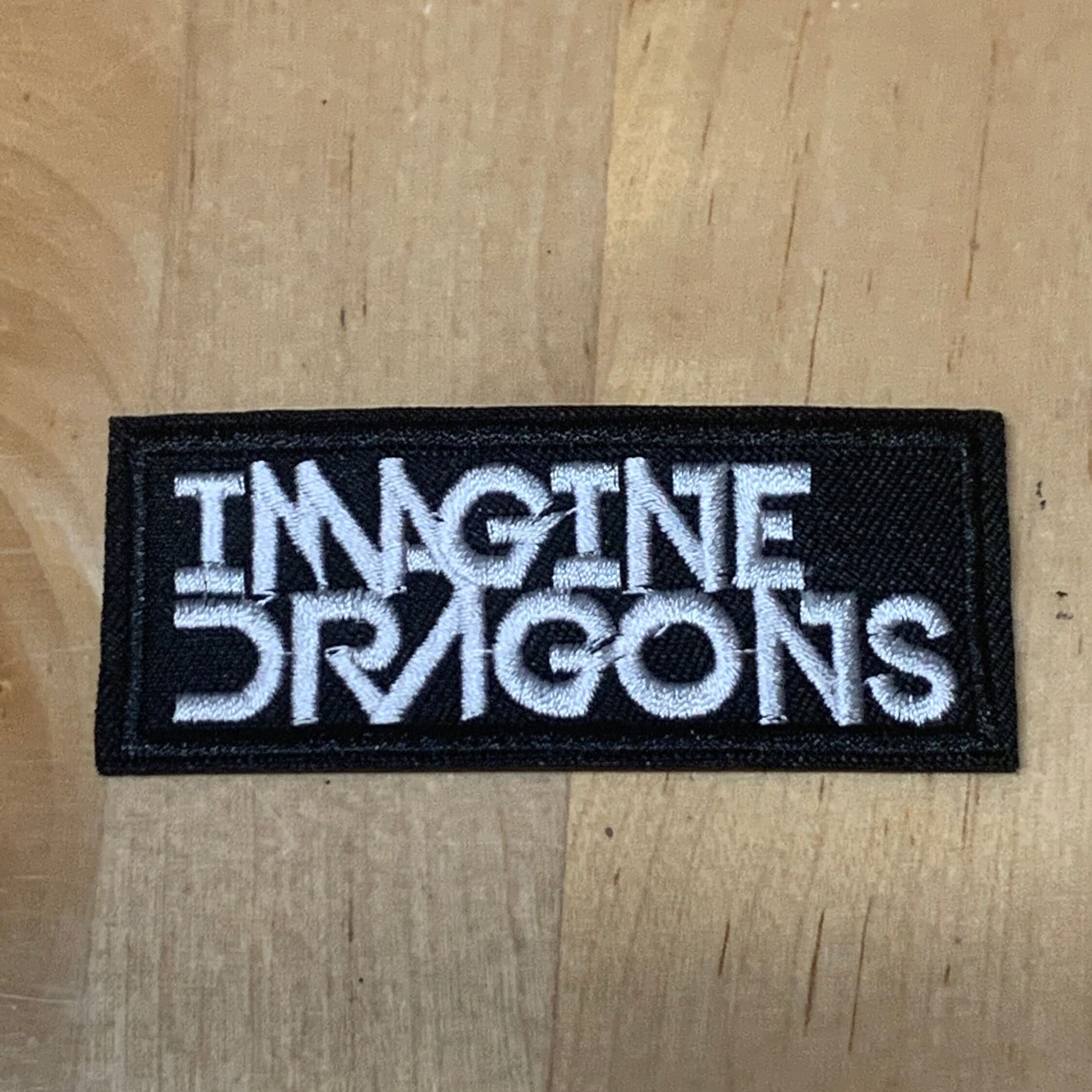 Imagine Dragons Patch - Offiziell Lizenzierter Aufnäher Mit Doppel-Logo Design