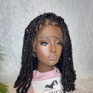 Bouncy Passion Twist Braided Wig, Full Lace Braids