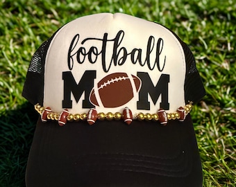 Fußball Mama Trucker-Hut – Sport Mama Kappe – Fußball Mama Jugend Liga Hut – Verstellbare Damenmütze – Geschenk für Fußballfan – Fußball Mama