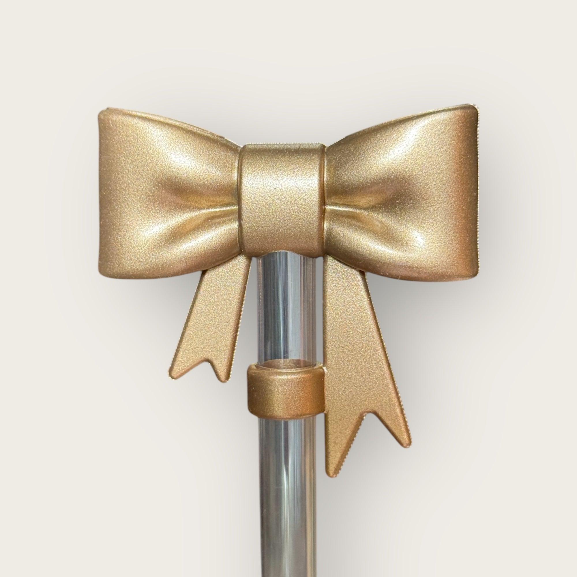 Champagne | Bow | Straw Topper 10mm