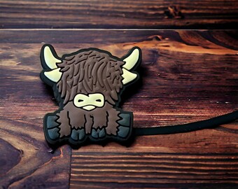 Brown Highland Cow | Straw Topper 10mm