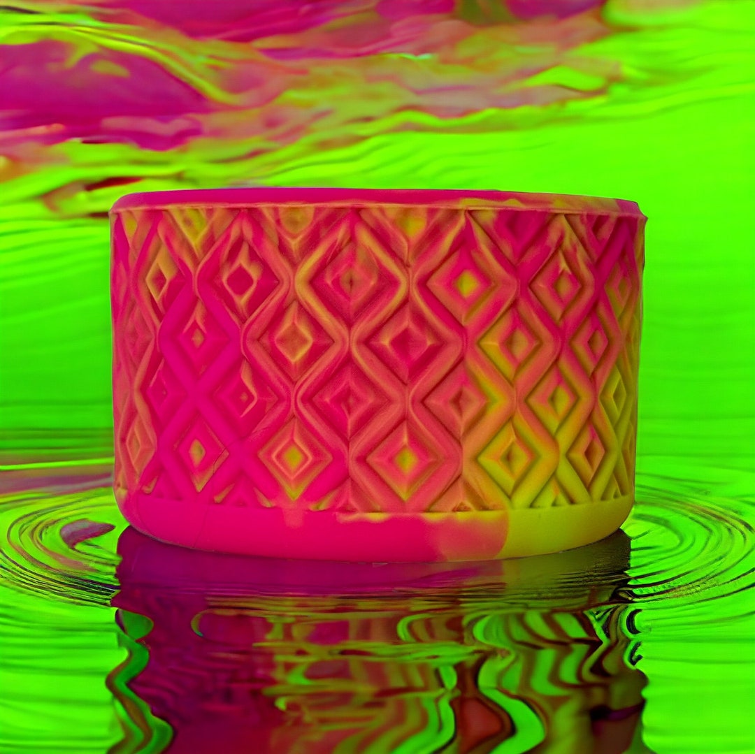 Pink & Lime Swirl Diamond Silicone Boot Stanley/simple Modern/brumate ...