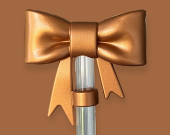 Magnolia | Bow | Straw Topper 10mm