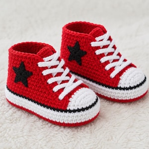 Crochet Childrens(Newborn to 7 Years) Sneaker Slippers