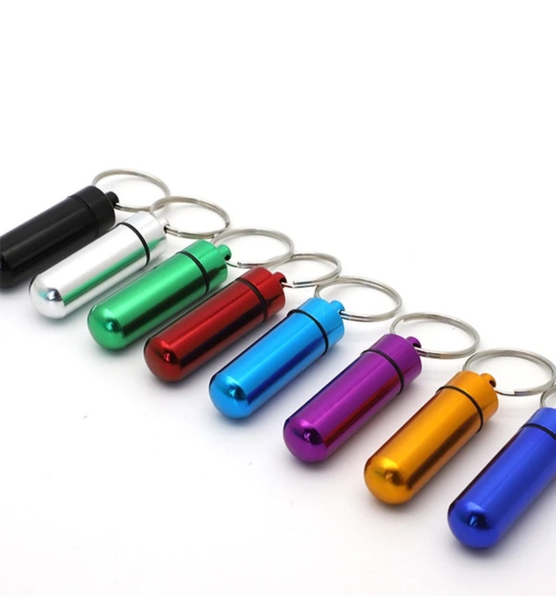 Keyring Medicine Pill Box Aluminium Keyring Etsy UK