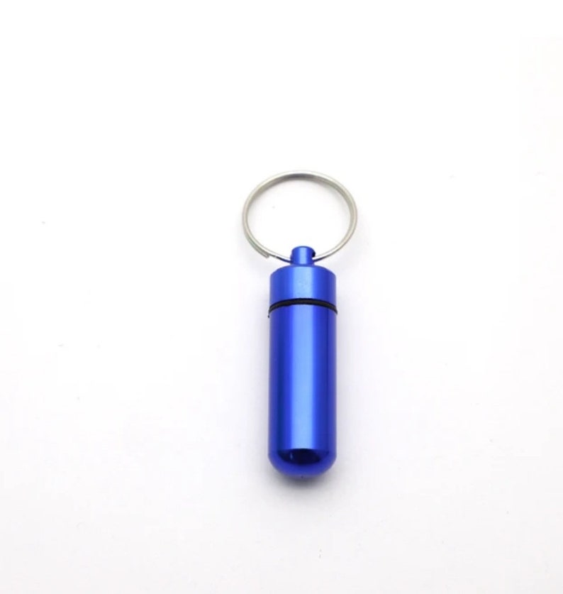 Keyring Medicine Pill Box Aluminium Keyring Etsy UK
