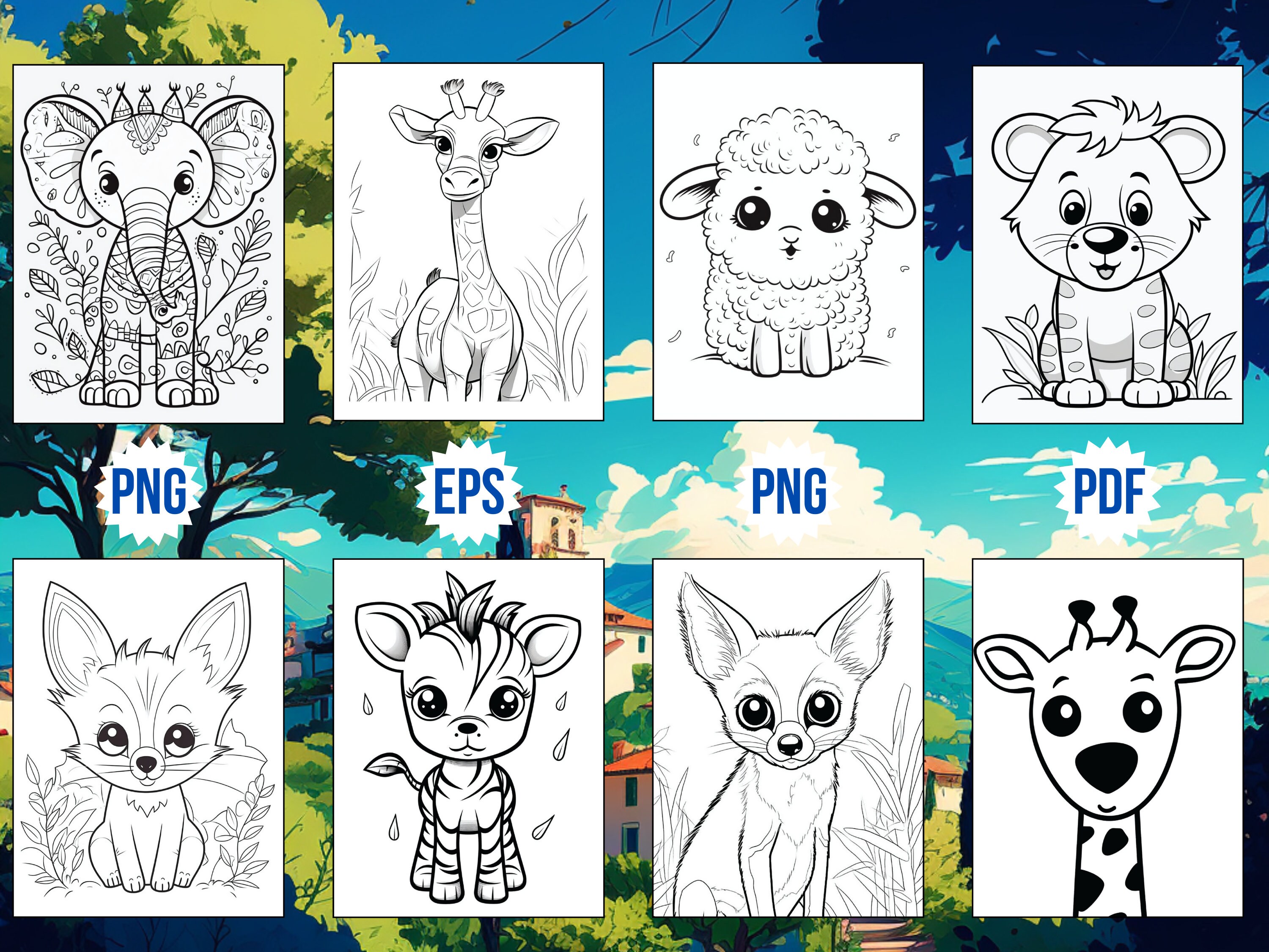 100 Animal Coloring Pages Fun and Educational Printable Sheets for Kids ...