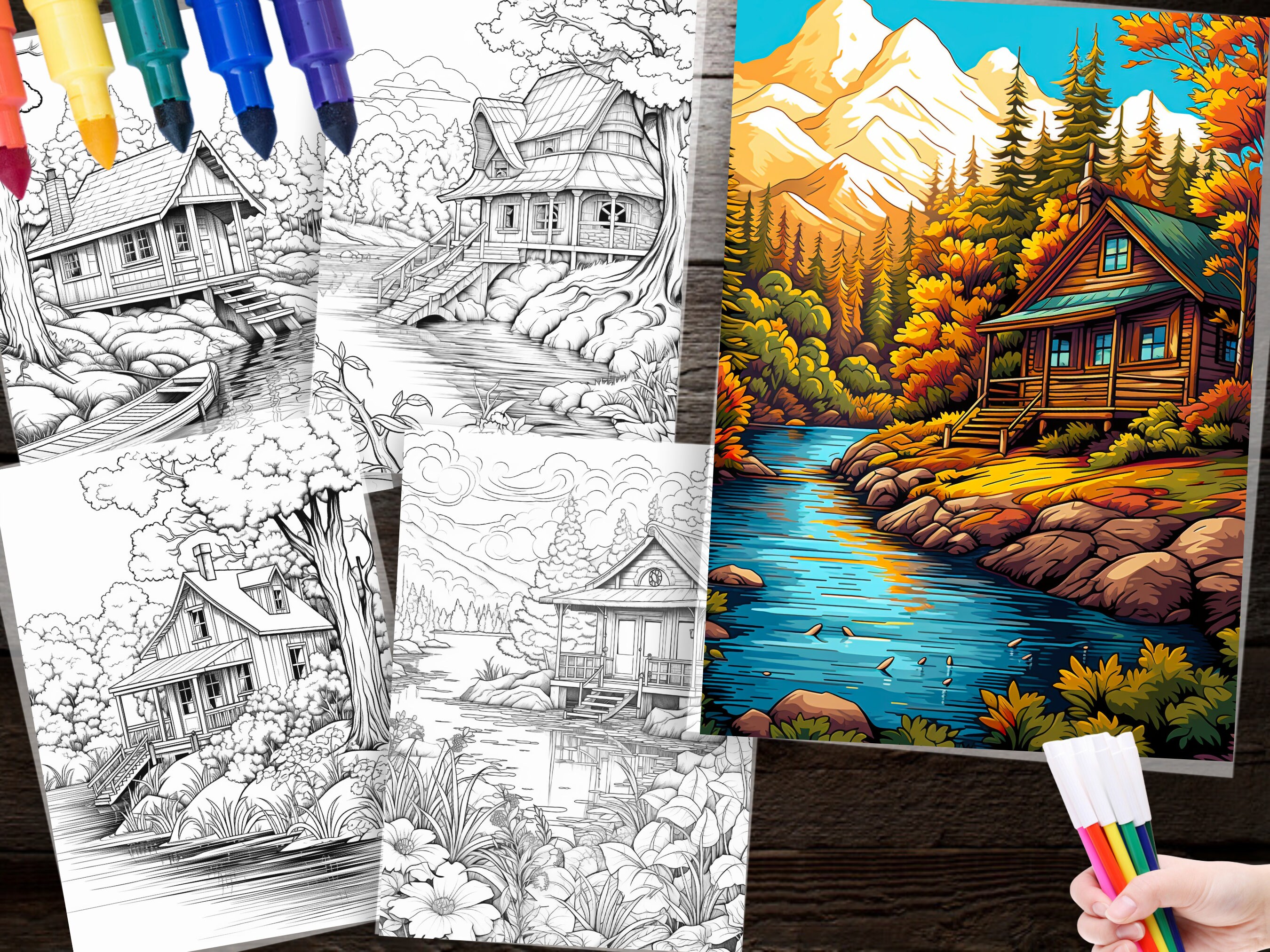 120 Lake House Coloring Pages Relaxing Scenes for Your Artistic Escape