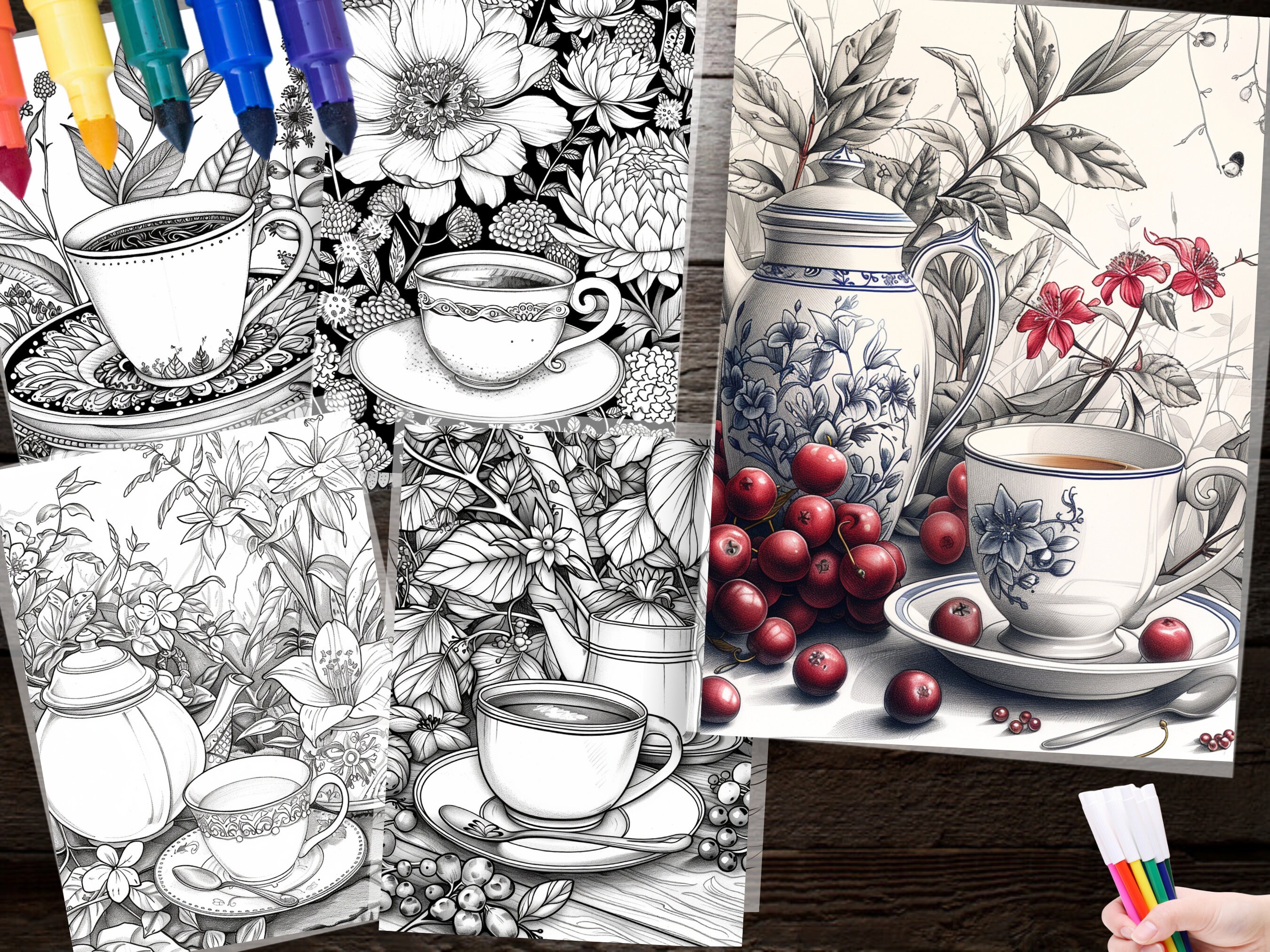 270 Tea in the Garden Coloring Pages Relax and Unwind With Nature