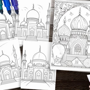140 Mosque Coloring Pages for All Ages Intricate Designs, Printable ...