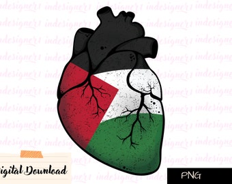 Palestine Shirt Png, Gaza free Png, Palestine in hart Png,  Palestinian Flag Png